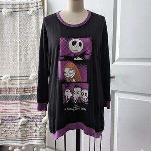 Disney The Nightmare Before Christmas  Long Sleeve Shirt - Black and Purple